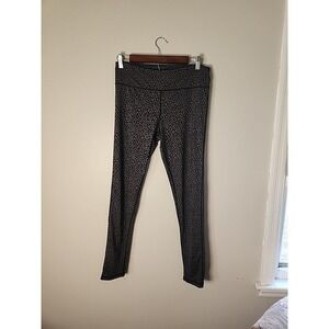 Women's Black And Gray Patterned‎ Leggings , hand measured 30x27